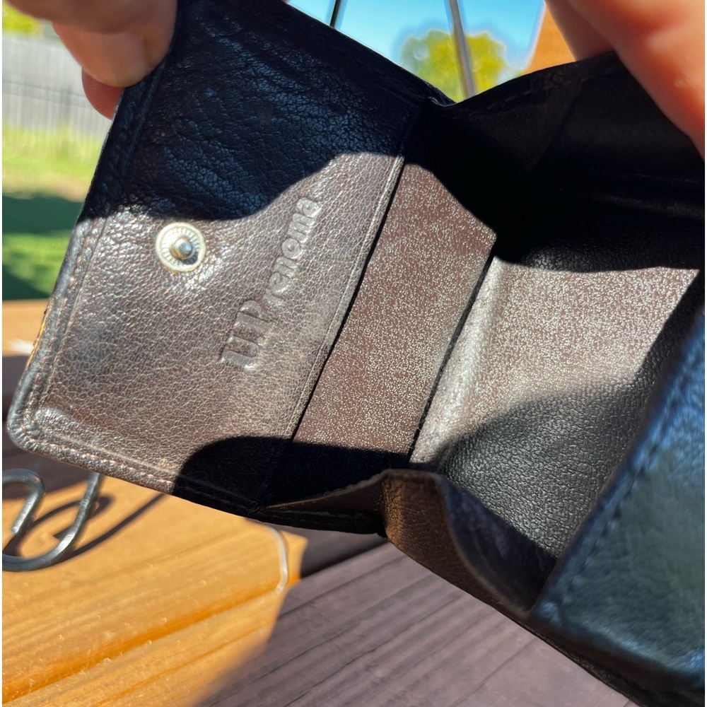 Unisex Vintage U.p Renoma Leather Coin Card Holder Wallet Unisex Italian Leather - Picture 5 of 11
